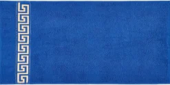POCOline Handtuch Mäander blau Baumwolle B/L: ca. 50x100 cm