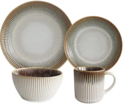 POCOline Kombiservice beige Steingut 16 tlg.