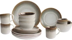 POCOline Kombiservice beige Steingut 16 tlg.