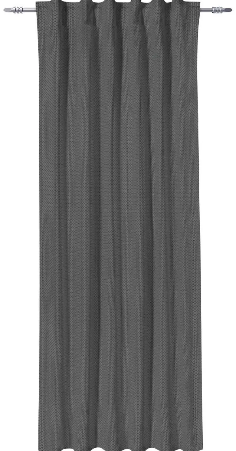 POCOline Kombivorhang Wabe anthrazit B/L: ca. 135x245 cm