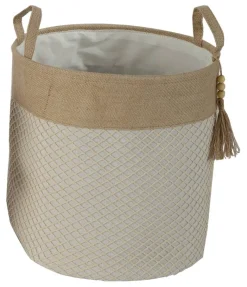 POCOline Korb beige Textil H/D: ca. 35x34 cm