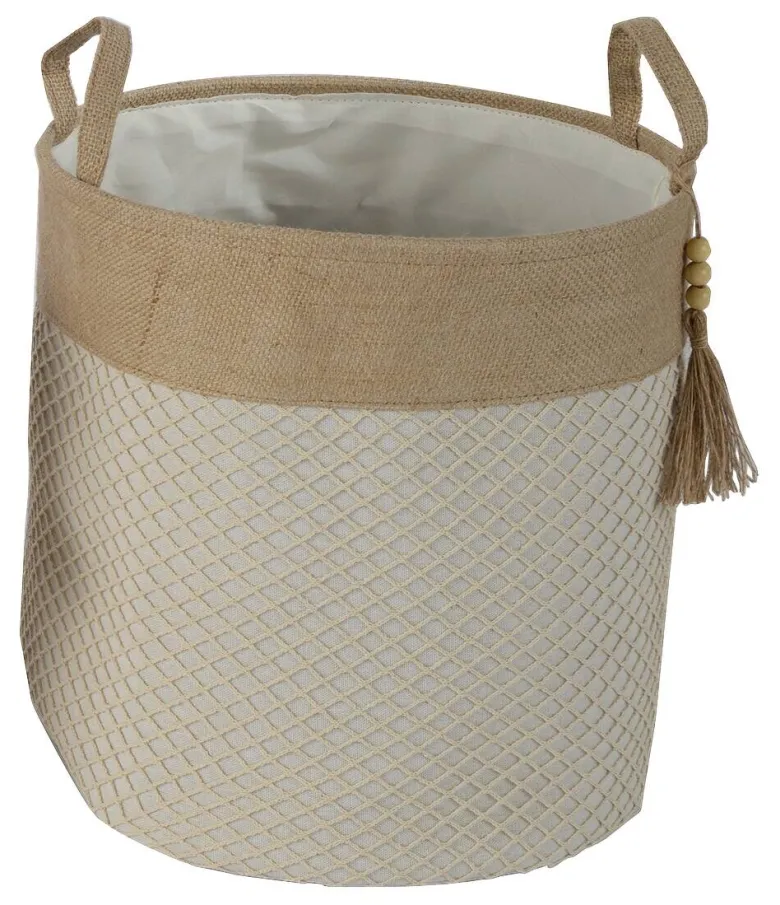 POCOline Korb beige Textil H/D: ca. 35x34 cm
