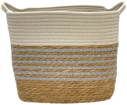 POCOline Korb grau Baumwolle B/H/L: ca. 27x29x35 cm