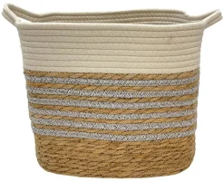 POCOline Korb weiß Baumwolle B/H/L: ca. 25x26x30 cm