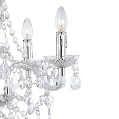 POCOline Kronleuchter Agatha transparent Acryl Metall B/H/L: ca. 51x149x51 cm E14 5 Brennstellen