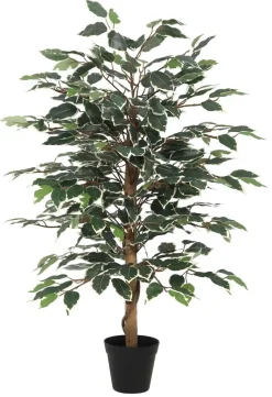 POCOline Kunstpflanze Ficusbaum grün Kunststoff B/H/L: ca. 12,5x94x12,5 cm
