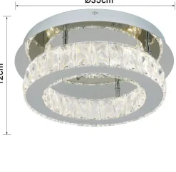 POCOline LED-Deckenleuchte Hanna Acryl Metall B/H/L: ca. 35x12x35 cm
