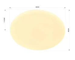 POCOline LED-Deckenleuchte Platon weiß H/D: ca. 11x60 cm