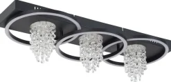 POCOline LED-Deckenleuchte Till mattschwarz Metall B/H/L: ca. 25x12x65 cm