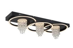 POCOline LED-Deckenleuchte Till mattschwarz Metall B/H/L: ca. 25x12x65 cm