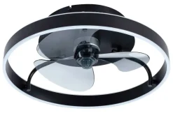 POCOline LED-Deckenventilator Hilko schwarz B/H/L: ca. 50x16x50 cm max. 40 W