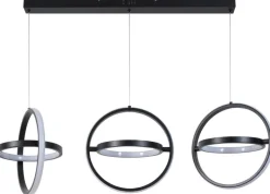 POCOline LED-Pendelleuchte Abby schwarz Metall B/H/L: ca. 30x120x101 cm