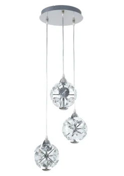 POCOline LED-Pendelleuchte Della Chrom B/H/L: ca. 35x120x35 cm