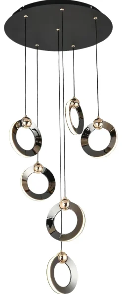 POCOline LED-Pendelleuchte Emilie schwarz Metall B/H/L: ca. 35x155x35 cm
