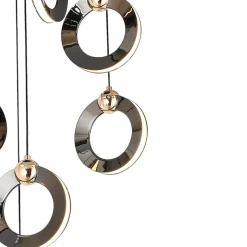 POCOline LED-Pendelleuchte Emilie schwarz Metall B/H/L: ca. 35x155x35 cm