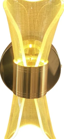 POCOline LED-Wandleuchte Jella gold Acryl Metall B/L: ca. 22x10 cm