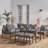 POCOline Loungeset Madrid anthrazit Stahl