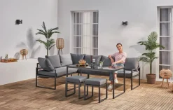 POCOline Loungeset Madrid anthrazit Stahl