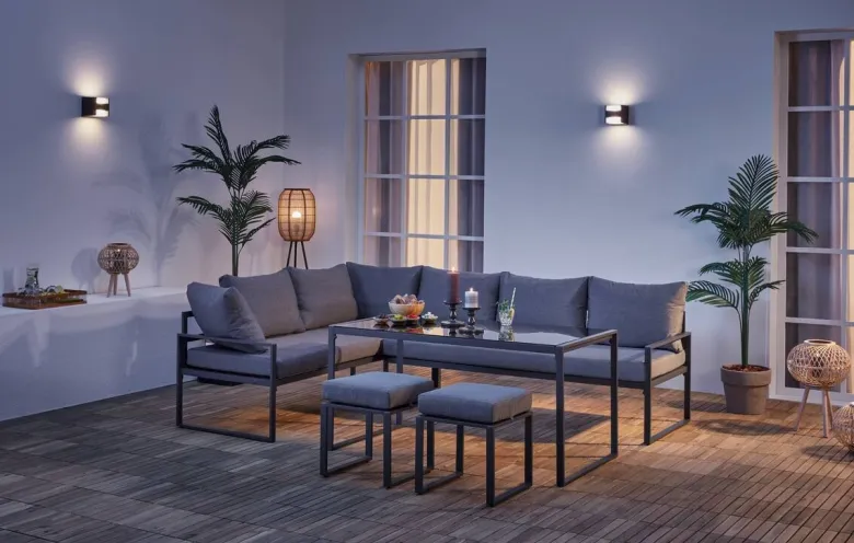 POCOline Loungeset Madrid anthrazit Stahl