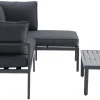 POCOline Loungeset Nizza dunkelgrau Stahlrohr