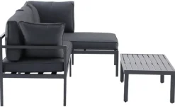 POCOline Loungeset Nizza dunkelgrau Stahlrohr