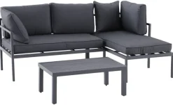 POCOline Loungeset Nizza dunkelgrau Stahlrohr