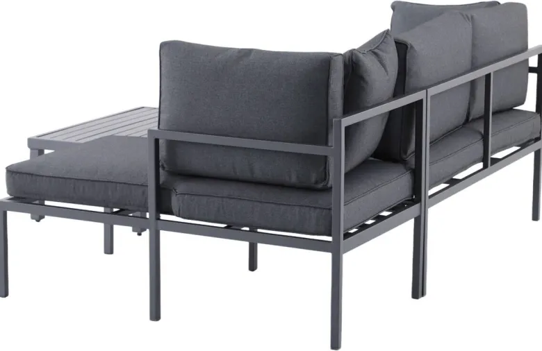 POCOline Loungeset Nizza dunkelgrau Stahlrohr