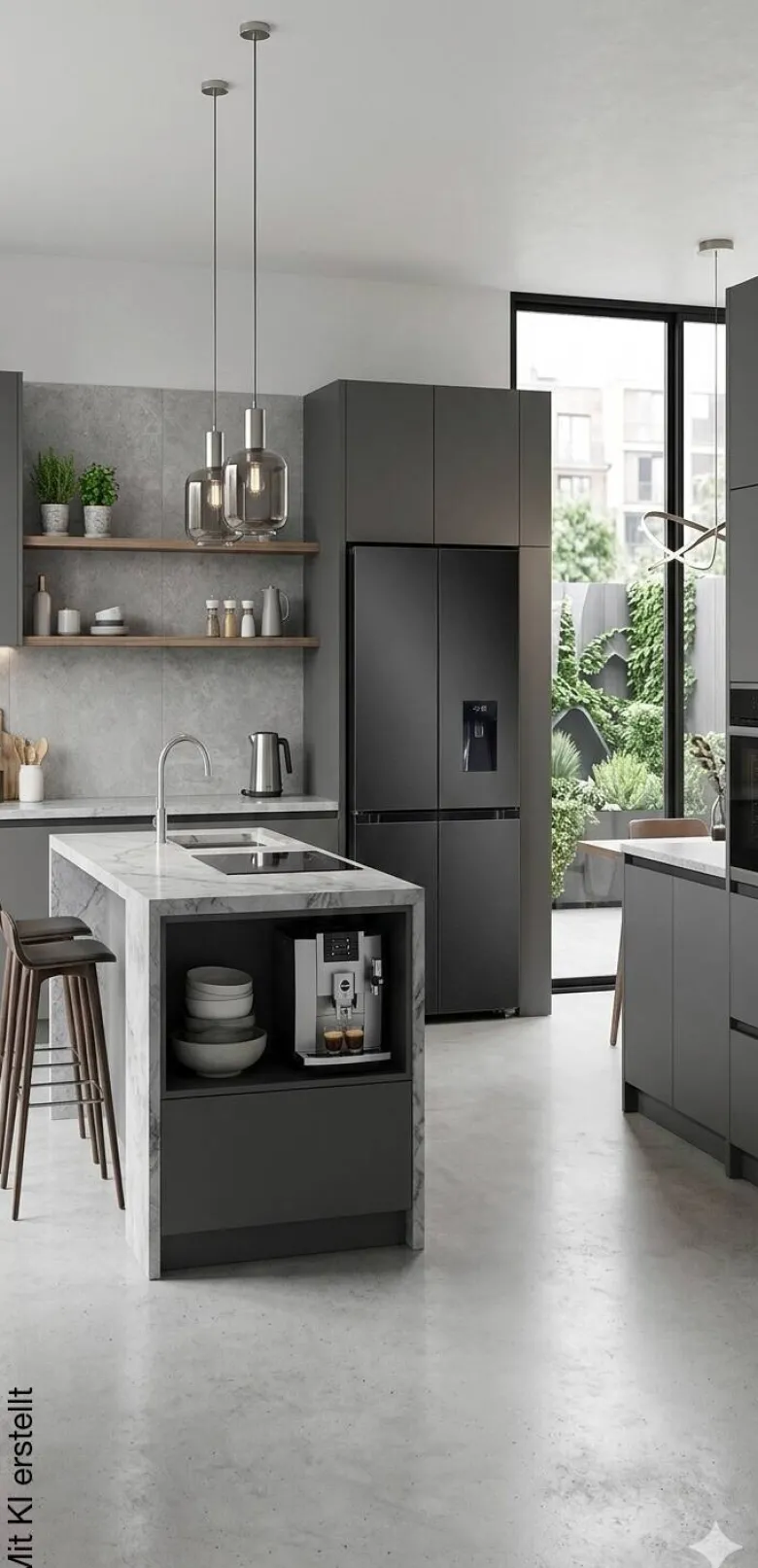 POCOline Multi-Door MD183-432EWDDNF dark Inox B/H/T: ca. 84x183x64 cm