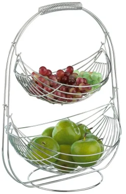 POCOline Obstkorb Chrom Metall B/H/L: ca. 36x42x20,5 cm