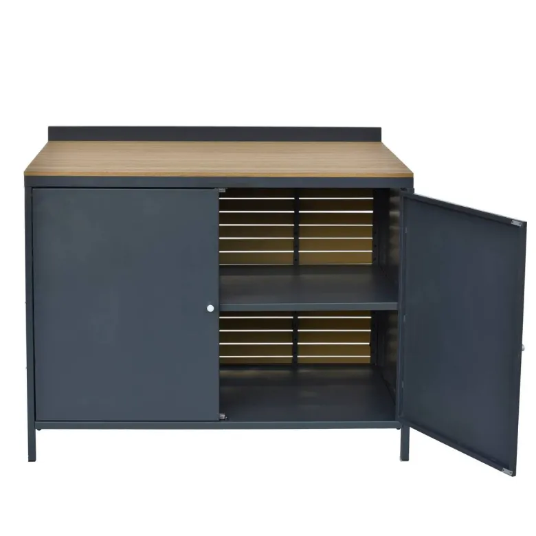 POCOline Outdoor-Küchenmodul anthrazit Aluminium B/H/L: ca. 110x89x61,5 cm