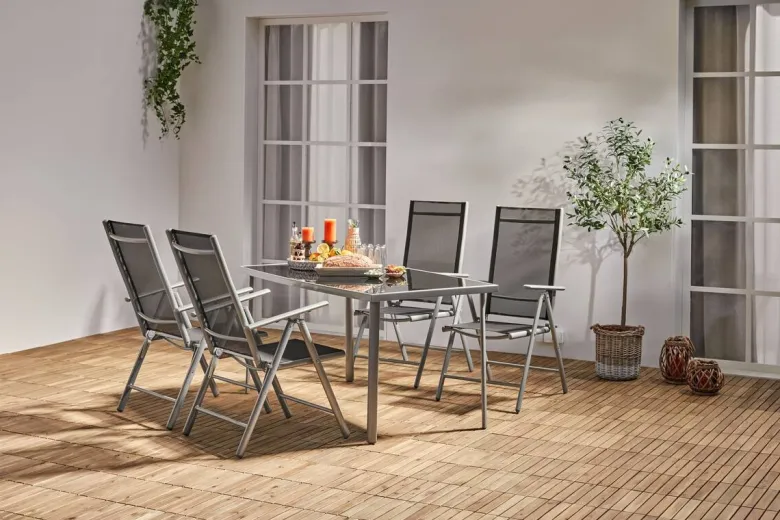 POCOline Patioset grau Alu