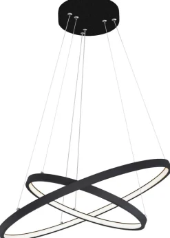 POCOline Pendelleuchte Agneta schwarz Metall Kunststoff D: ca. 50 cm