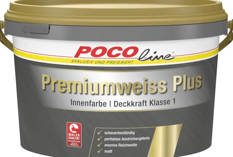 POCOline Raumfarbe Premium Plus weiß ca. 10 l