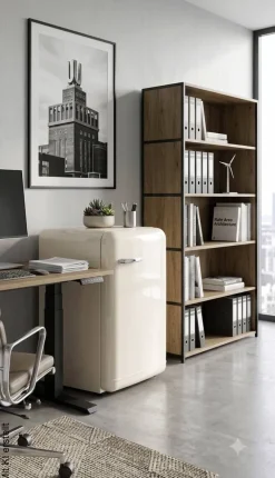 POCOline Retro Kühlschrank KS84-93ERM creme B/H/L: ca. 49x84x46 cm