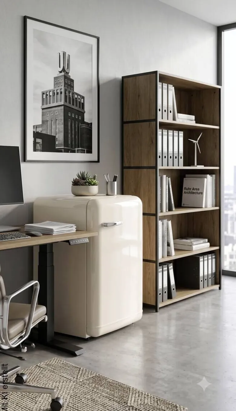 POCOline Retro Kühlschrank KS84-93ERM creme B/H/L: ca. 49x84x46 cm