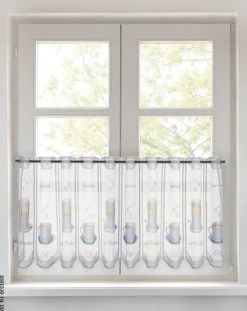 POCOline Scheibengardine Cappuccino braun B/L: ca. 145x45 cm