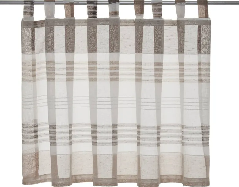 POCOline Scheibengardine Havana braun B/L: ca. 140x50 cm