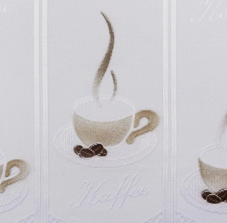 POCOline Scheibengardine Kaffee braun B/L: ca. 145x45 cm