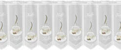 POCOline Scheibengardine Kaffee braun B/L: ca. 145x45 cm