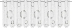 POCOline Scheibengardine Kreis grau B/L: ca. 150x45 cm