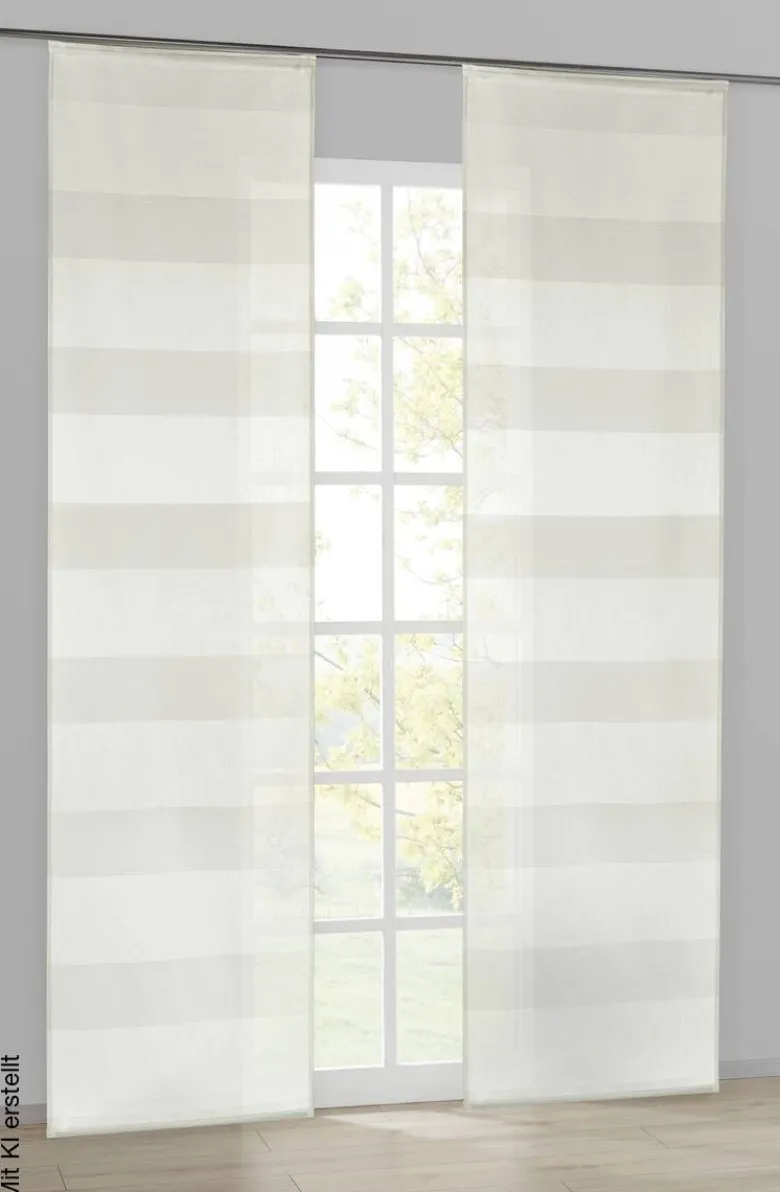POCOline Schiebevorhang Andrea weiß B/L: ca. 60x245 cm
