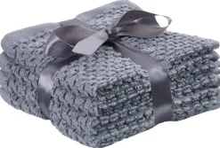 POCOline Seiftuch Popcorn anthrazit Baumwolle B/L: ca. 30x30 cm