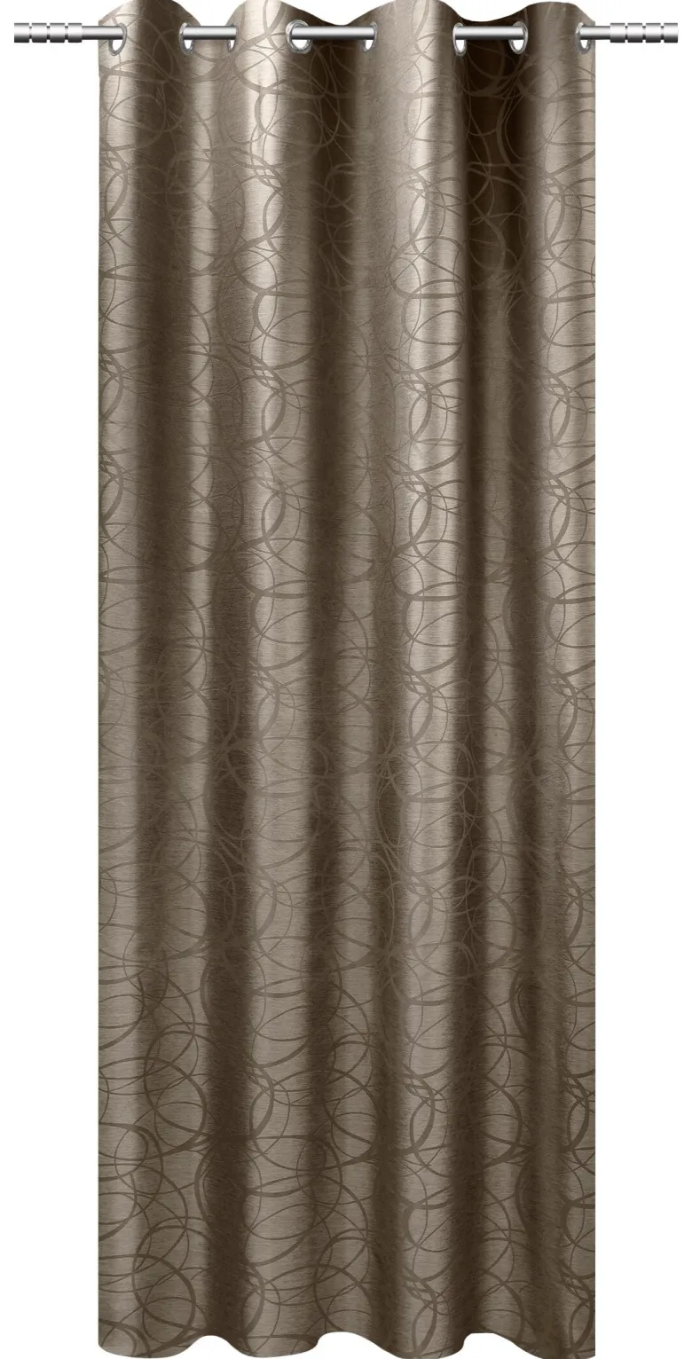 POCOline Ösenvorhang Eaton taupe B/L: ca. 140x245 cm