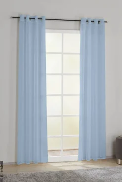 POCOline Ösenvorhang Micha blau B/L: ca. 135x235 cm