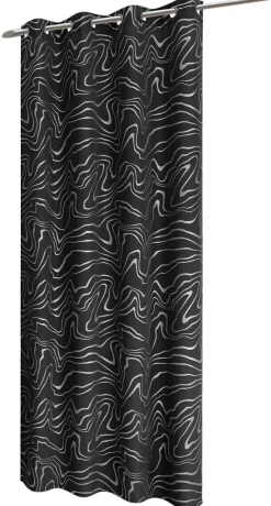 POCOline Ösenvorhang Samoa schwarz B/L: ca. 135x245 cm