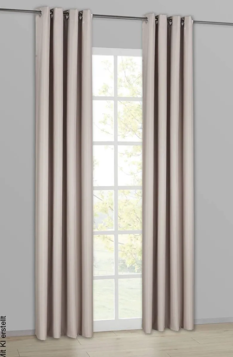 POCOline Ösenvorhang Sorrento silber B/L: ca. 140x245 cm