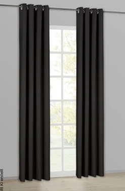 POCOline Ösenvorhang Sorrento schwarz B/L: ca. 140x245 cm