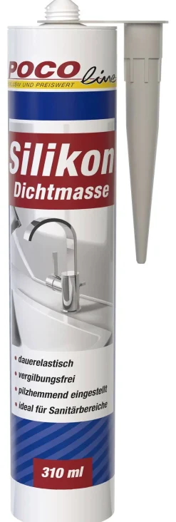 POCOline Silikon Fugendicht hellgrau ca. 0,31 l
