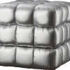 POCOline Sitzhocker silber B/H/L: ca. 43x43x43 cm