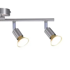 POCOline Spot 4-flg. Joris nickel matt Metall L: ca. 50 cm GU10 4 Brennstellen